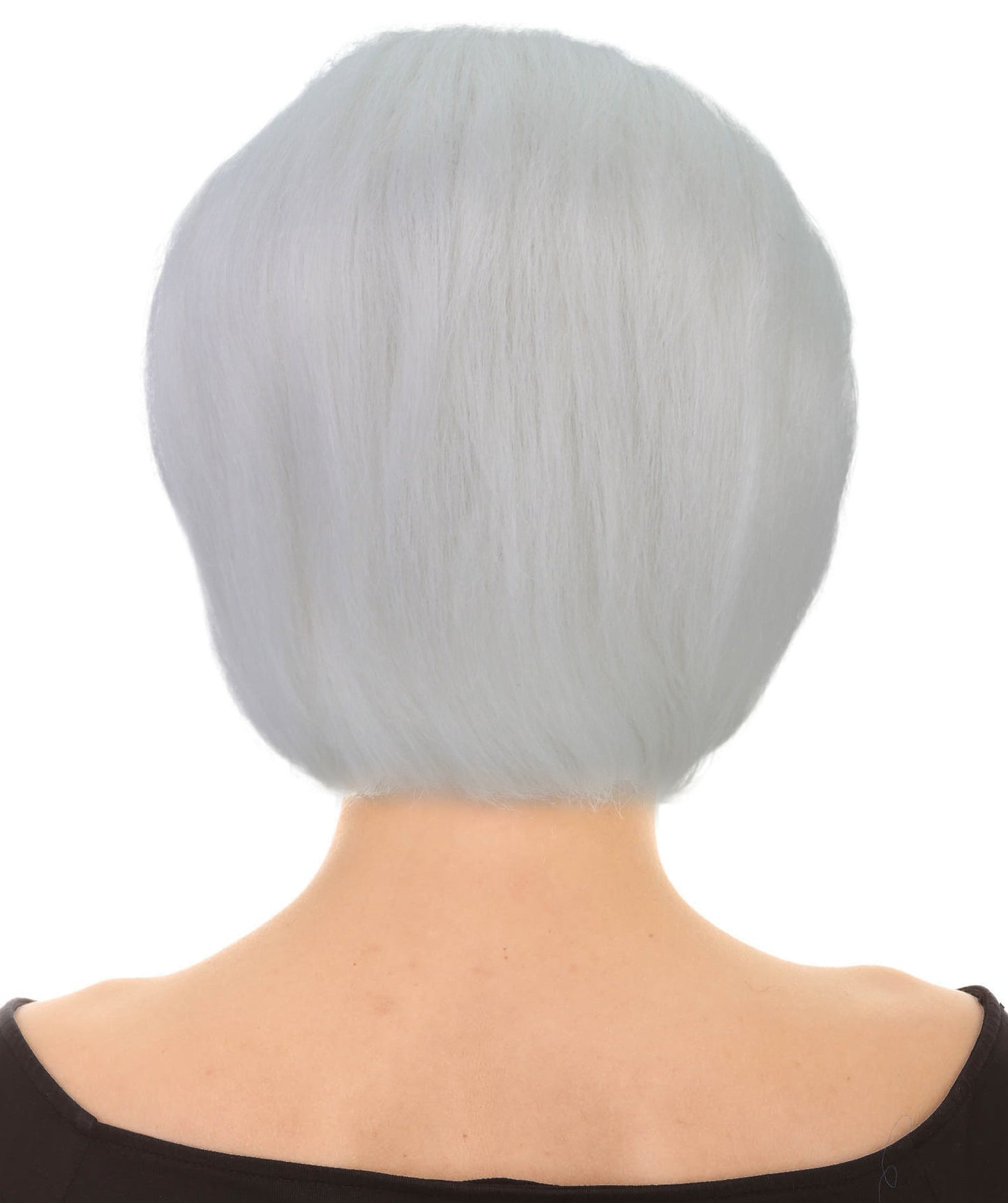 Women's Short and Groovy 60's Beehive Wig, 10" Inches Pure White Updo with Bangs Hair | HPO