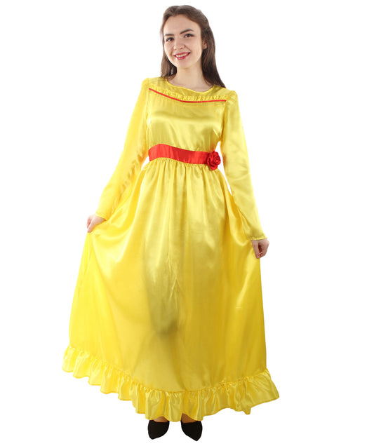 Yellow Evil Doll Long Maxi Dress