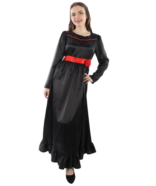 Black Evil Doll Long Maxi Dress