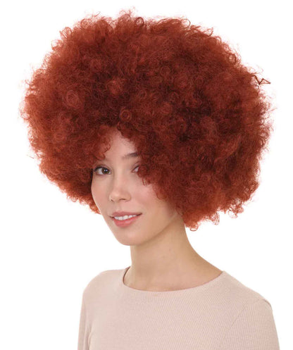 Auburn short afro wigs