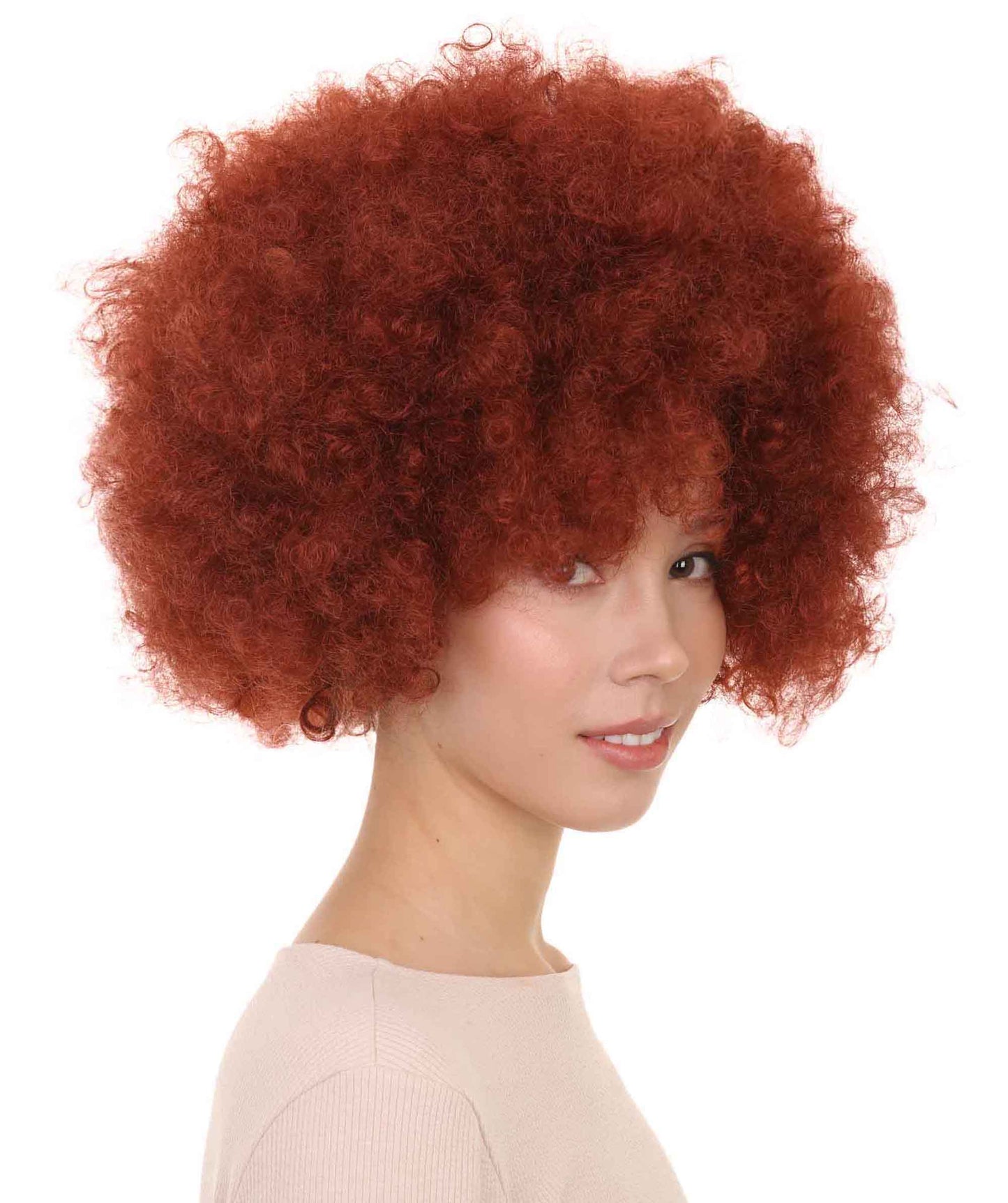 Auburn short afro wigs