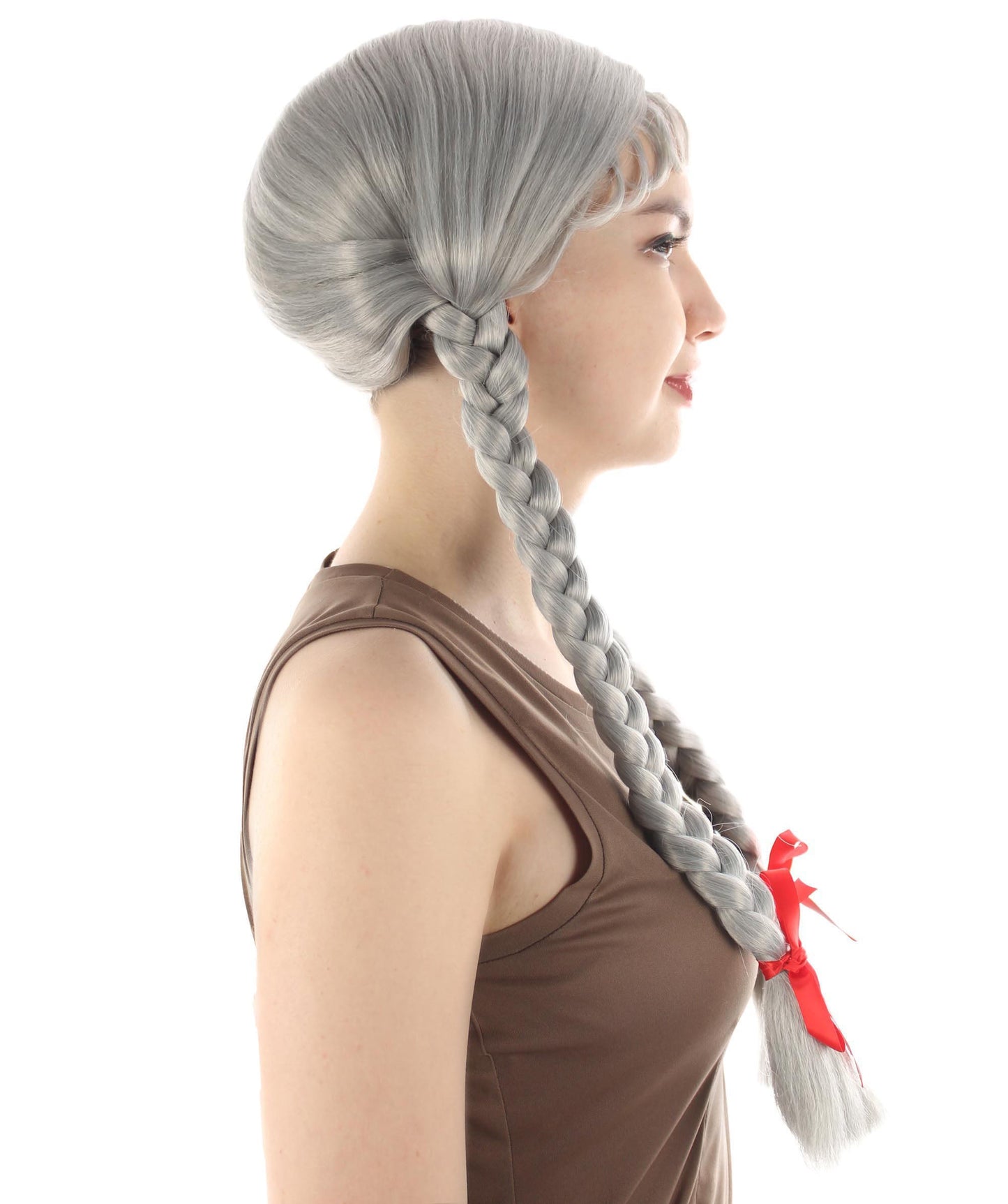 Dark Grey Multiple Colors Option Long Braided Wig