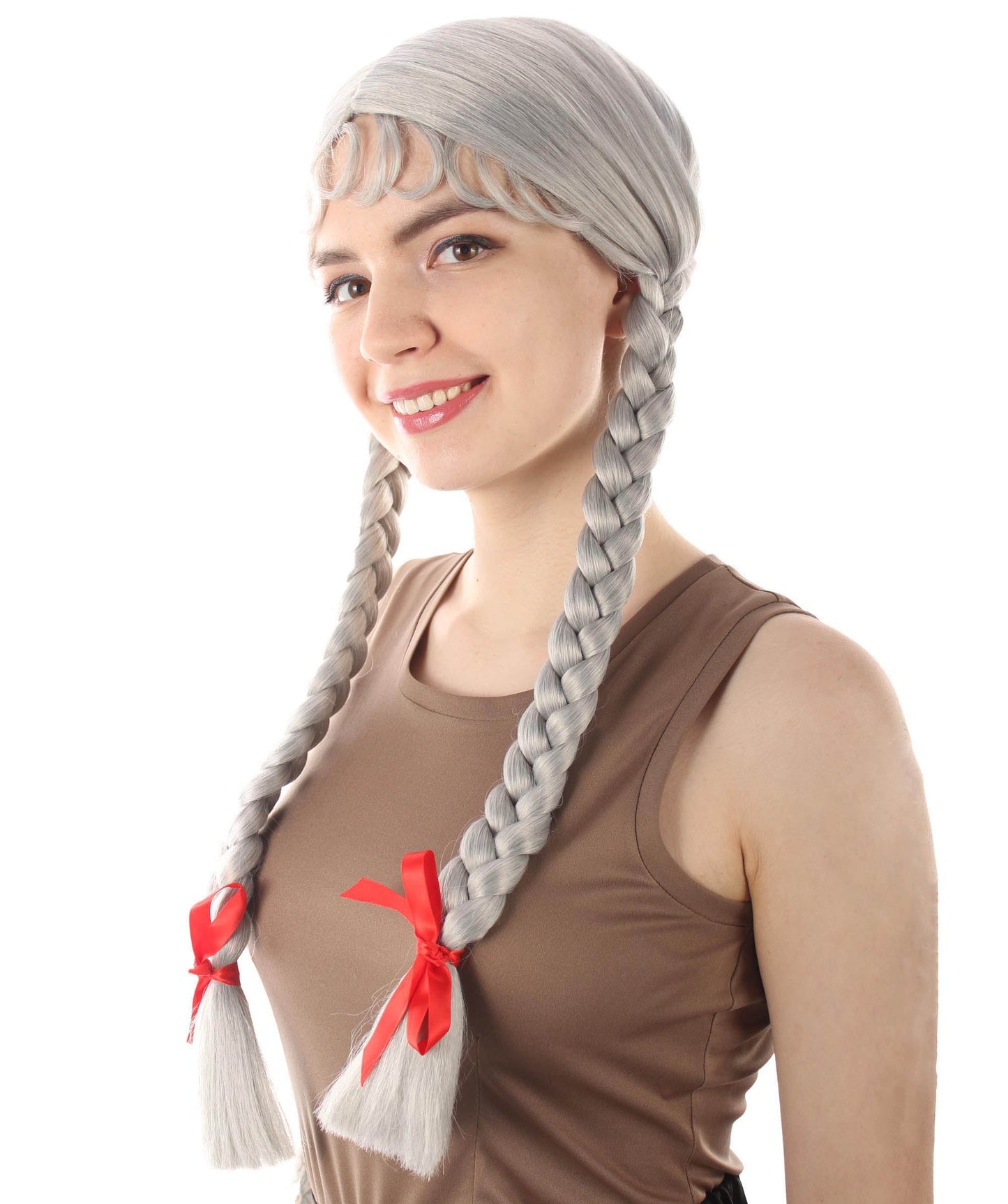 Dark Grey Multiple Colors Option Long Braided Wig