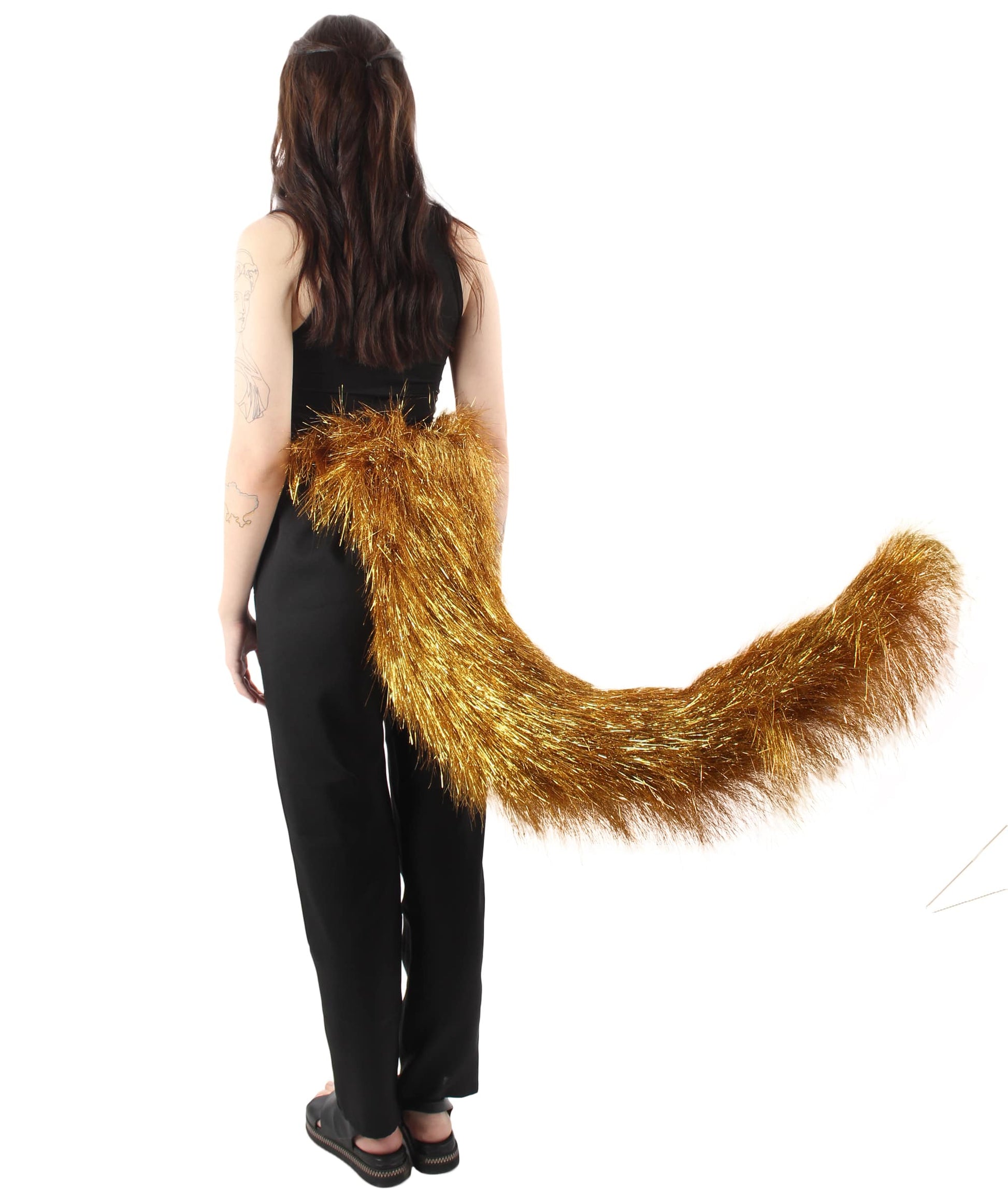 Gold Fluffy Bushy Animal Tail