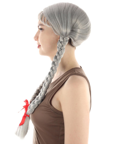 Dark Grey Multiple Colors Option Long Braided Wig