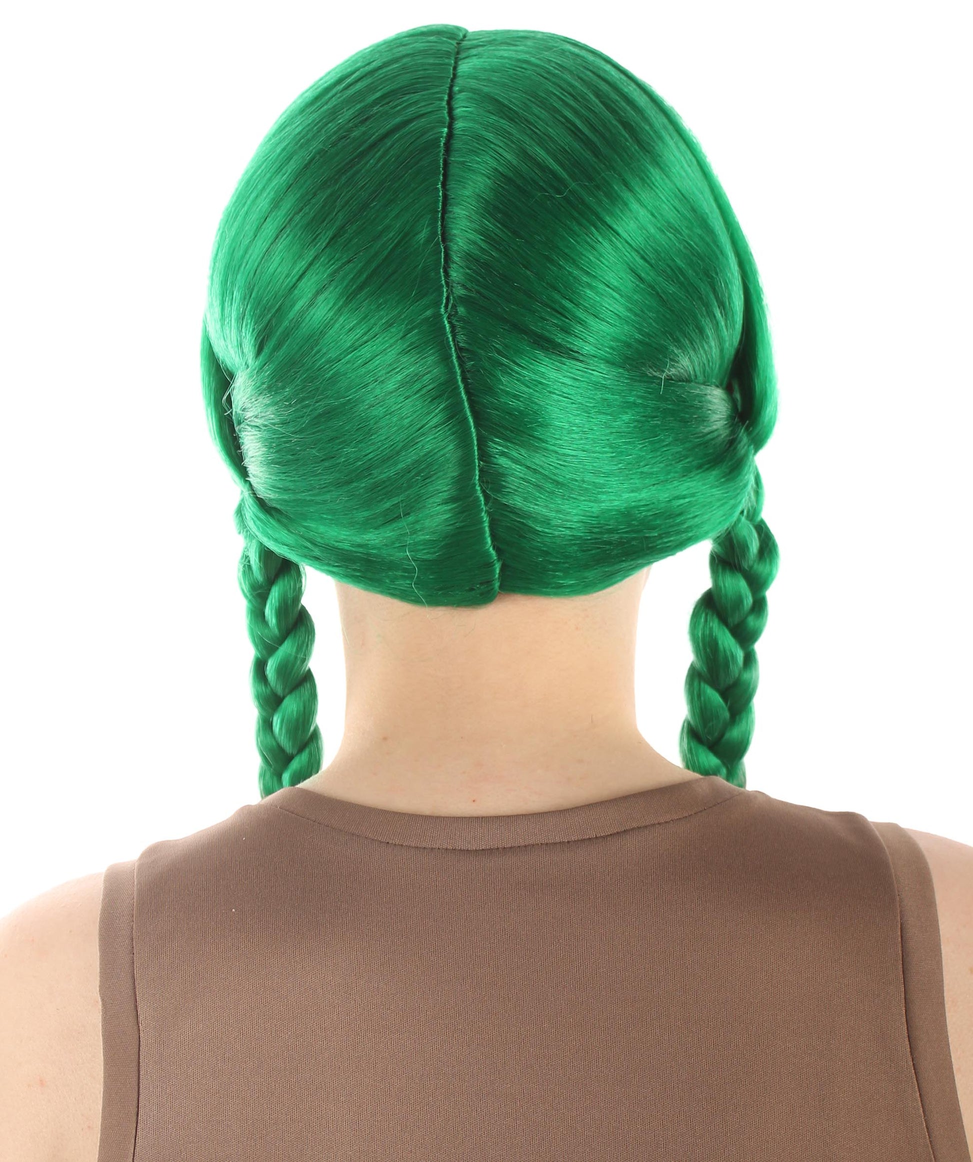 Green Multiple Colors Option Long Braided Wig