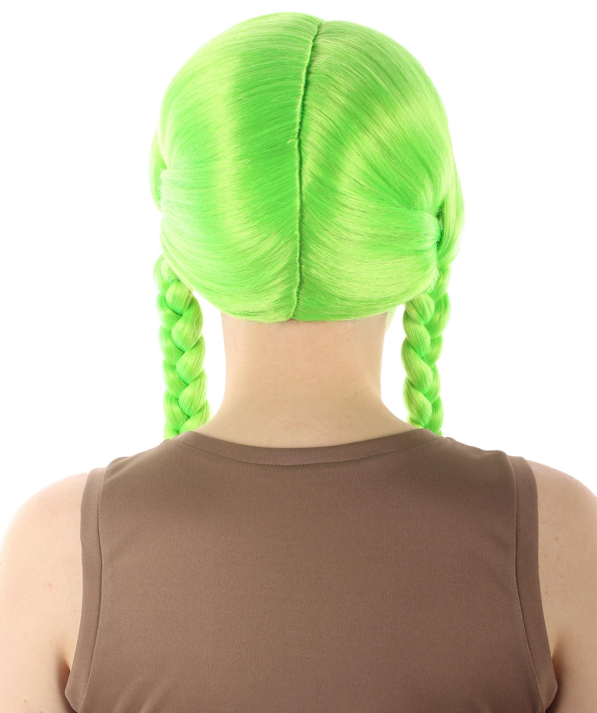 Green Multiple Colors Option Long Braided Wig