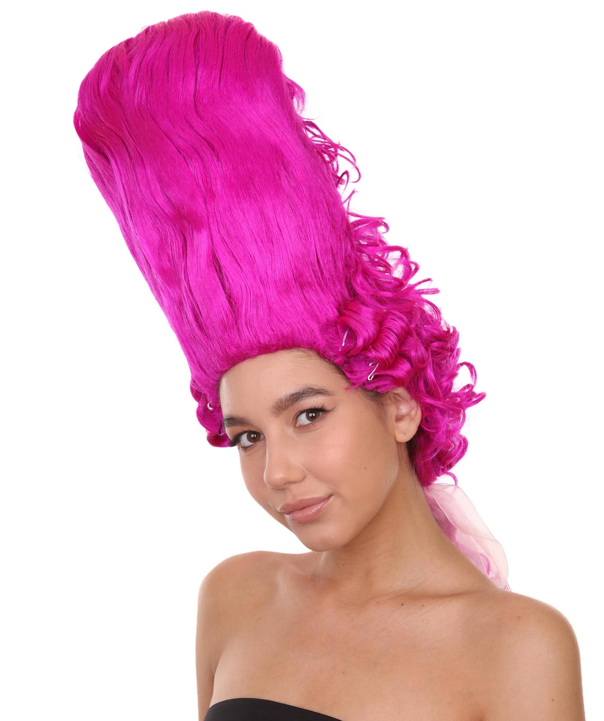 Fuchsia Rococo Updo Wig