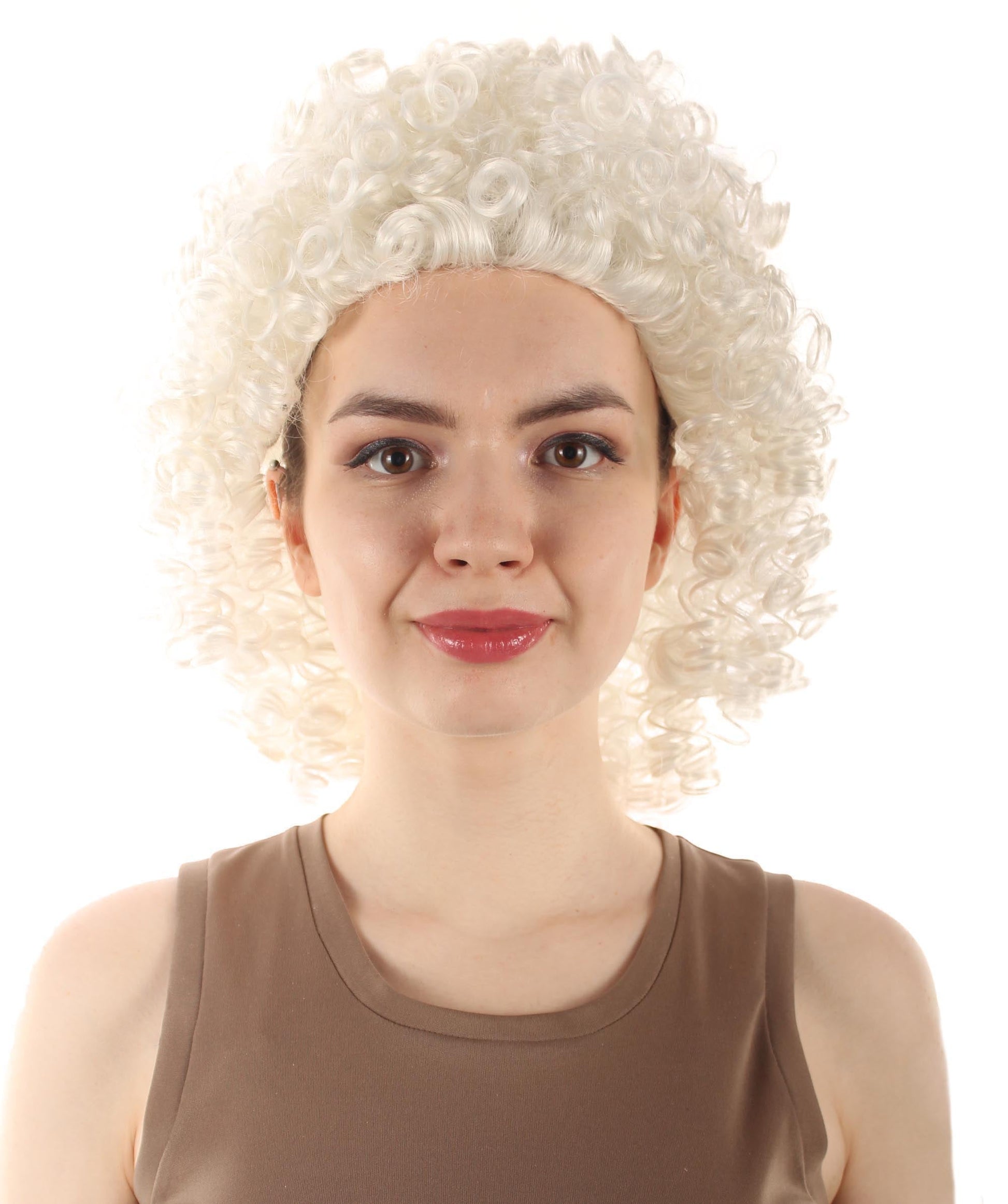 White Women's Royalty Queen Curly Wig