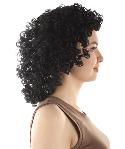 White & Black Women's Royalty Queen Curly Wig