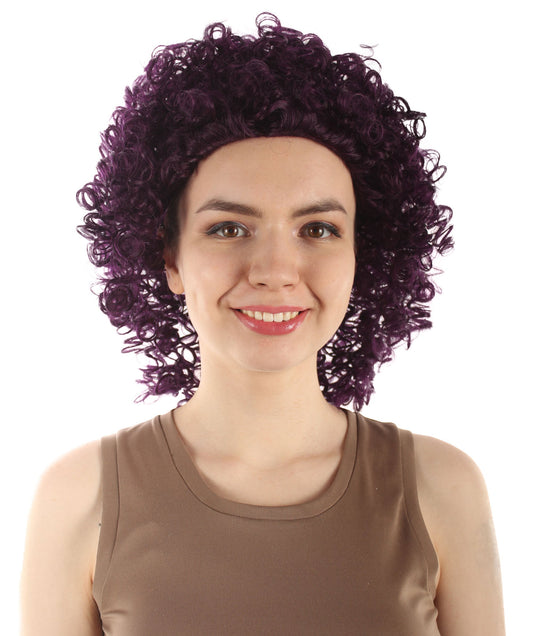 Dark Purple Women's Royalty Queen Curly Wig
