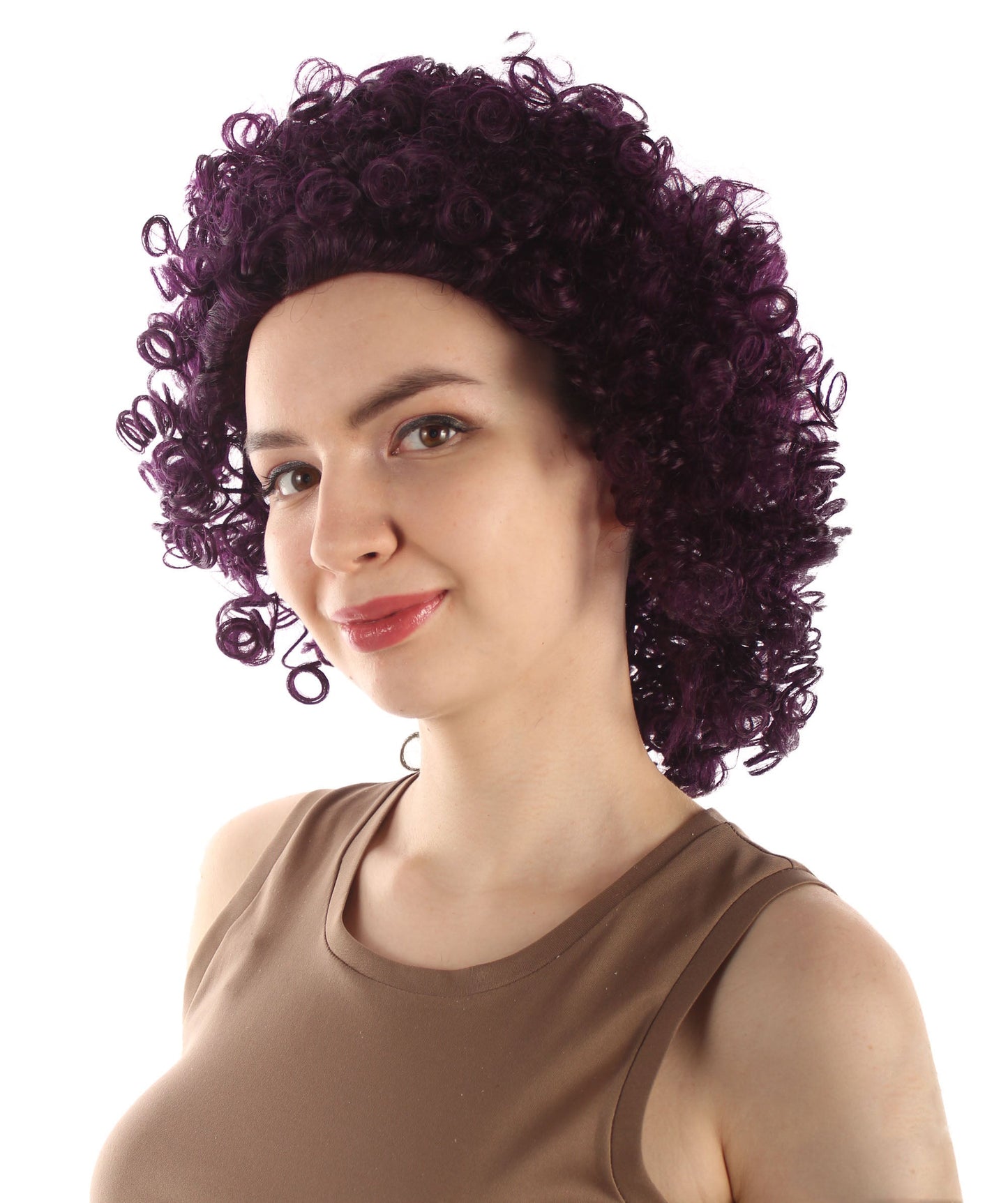 Dark Purple Women's Royalty Queen Curly Wig