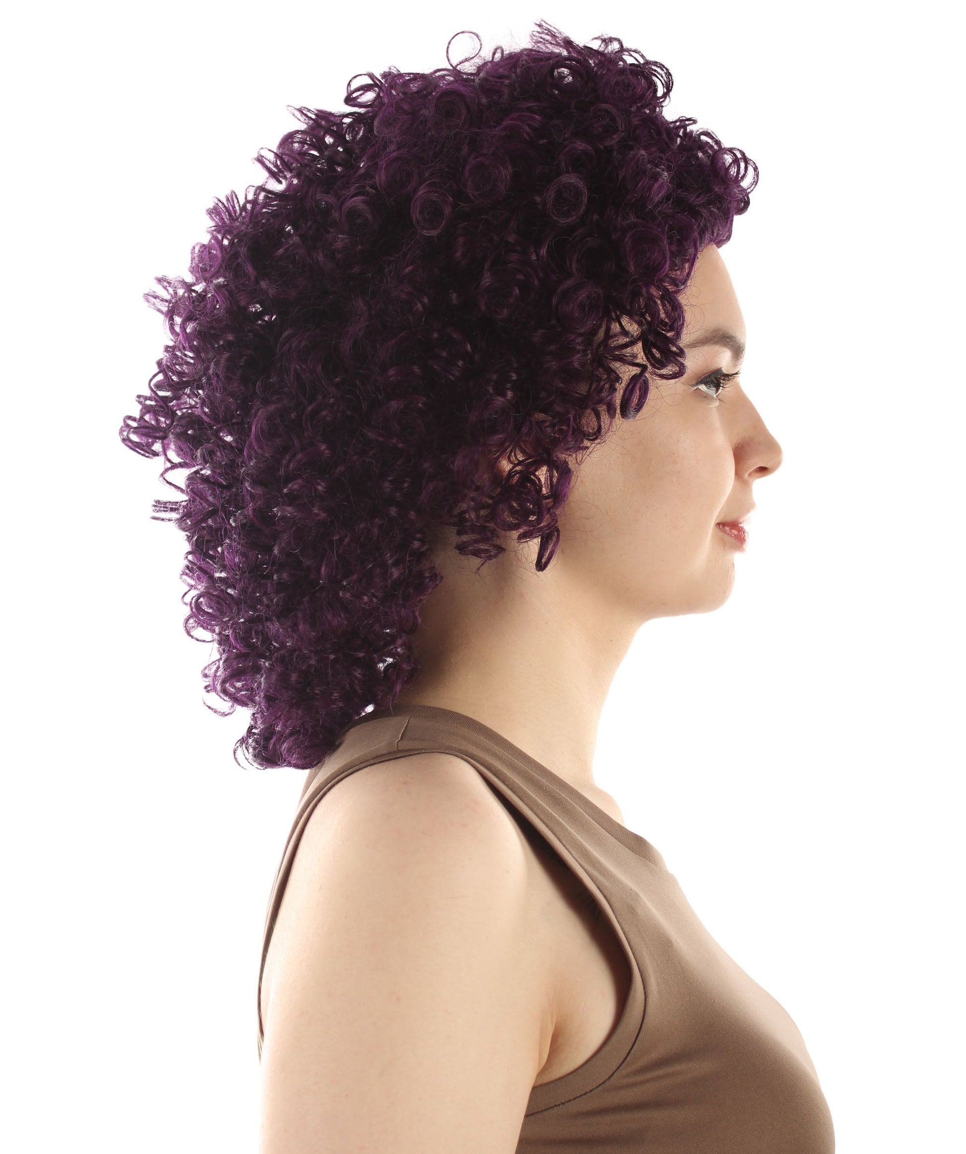 Dark Purple Women's Royalty Queen Curly Wig