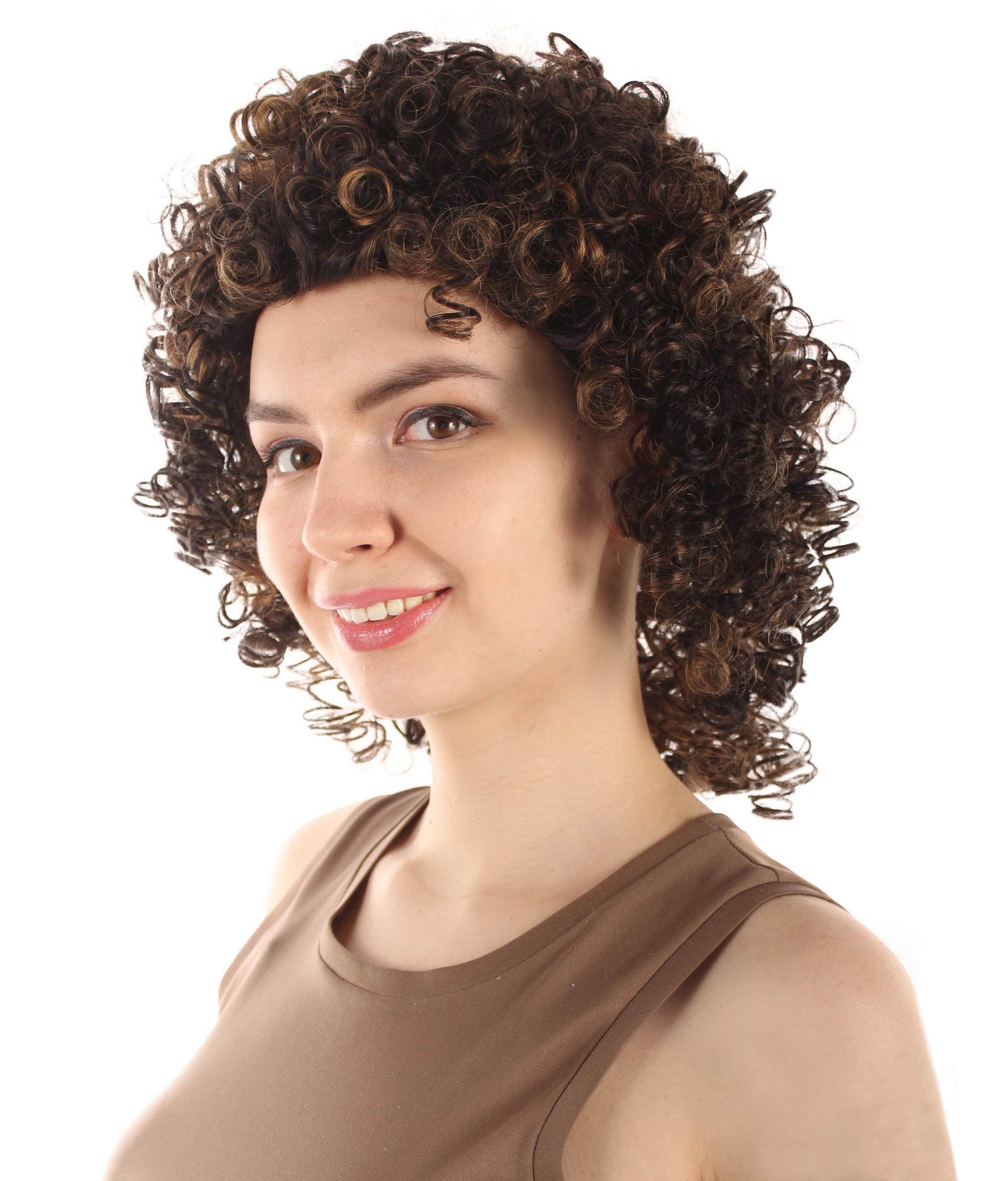 Auburn Blonde Women's Royalty Queen Curly Wig