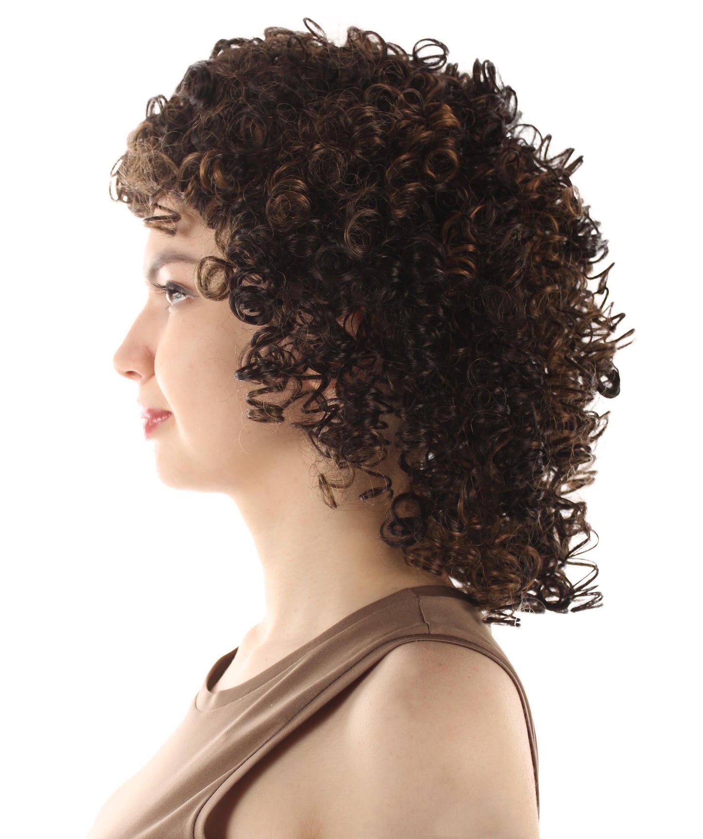 Auburn Blonde Women's Royalty Queen Curly Wig