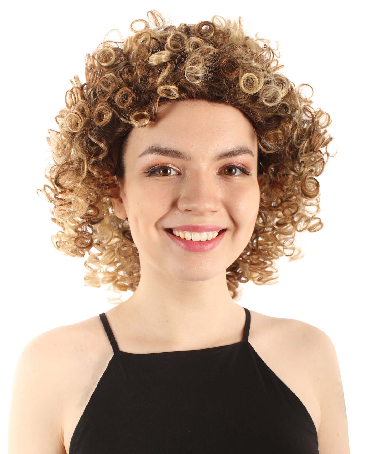 Mixed Blonde Women's Royalty Queen Curly Wig