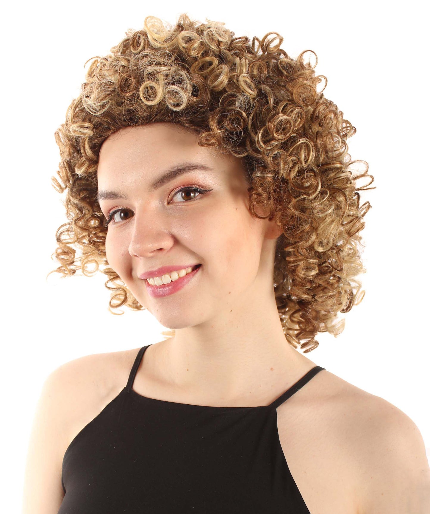 Mixed Blonde Women's Royalty Queen Curly Wig