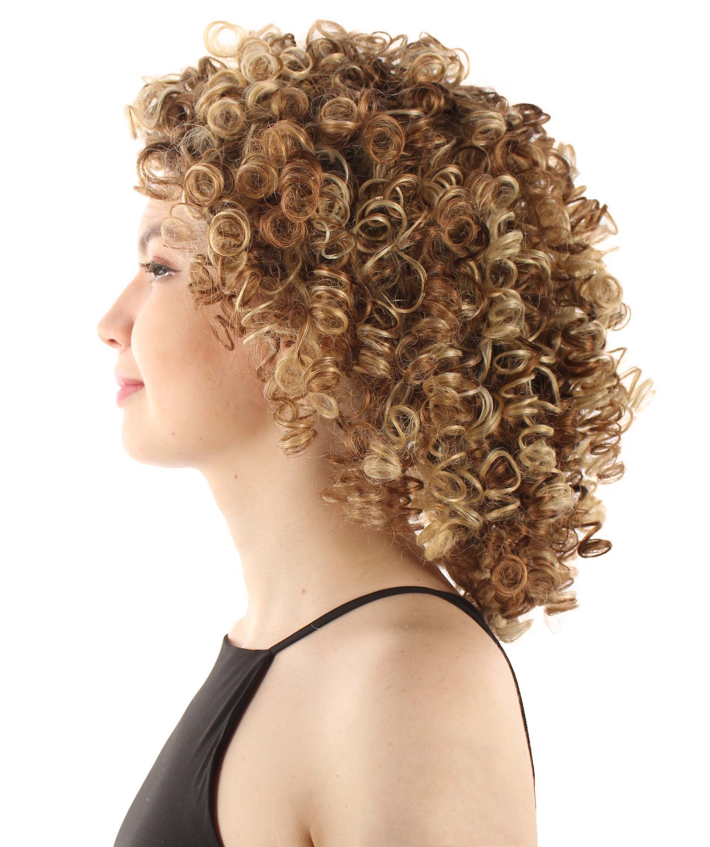 Mixed Blonde Women's Royalty Queen Curly Wig