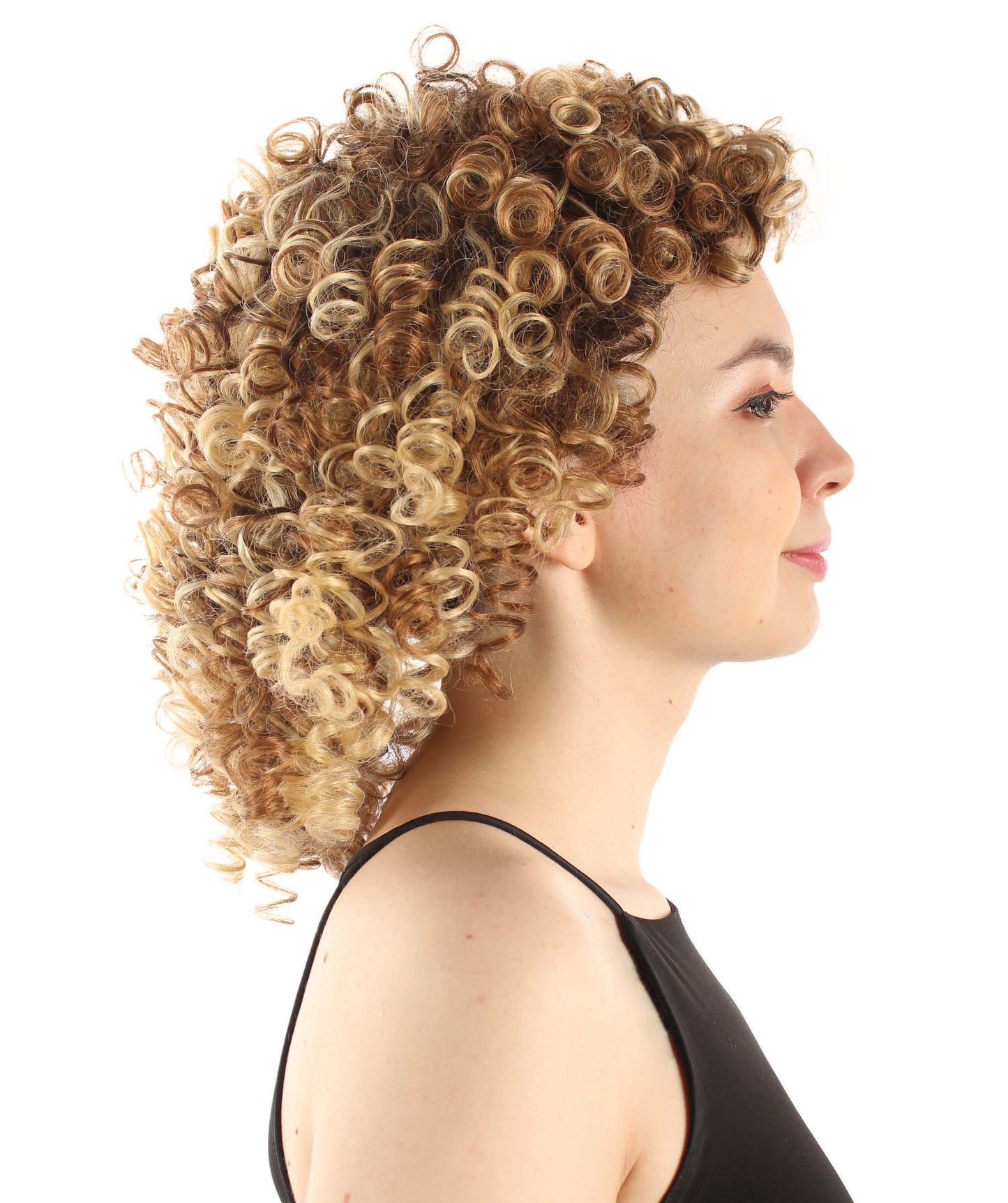 Mixed Blonde Women's Royalty Queen Curly Wig