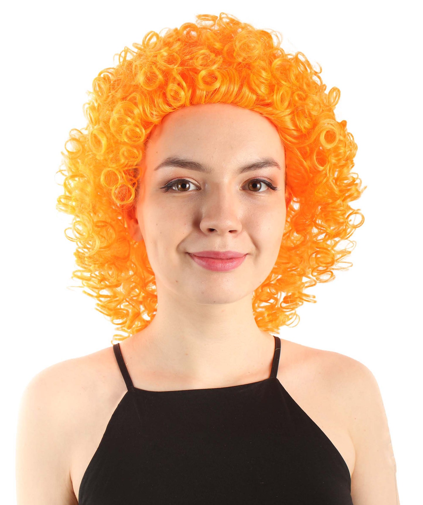 Orange Women's Royalty Queen Curly Wig