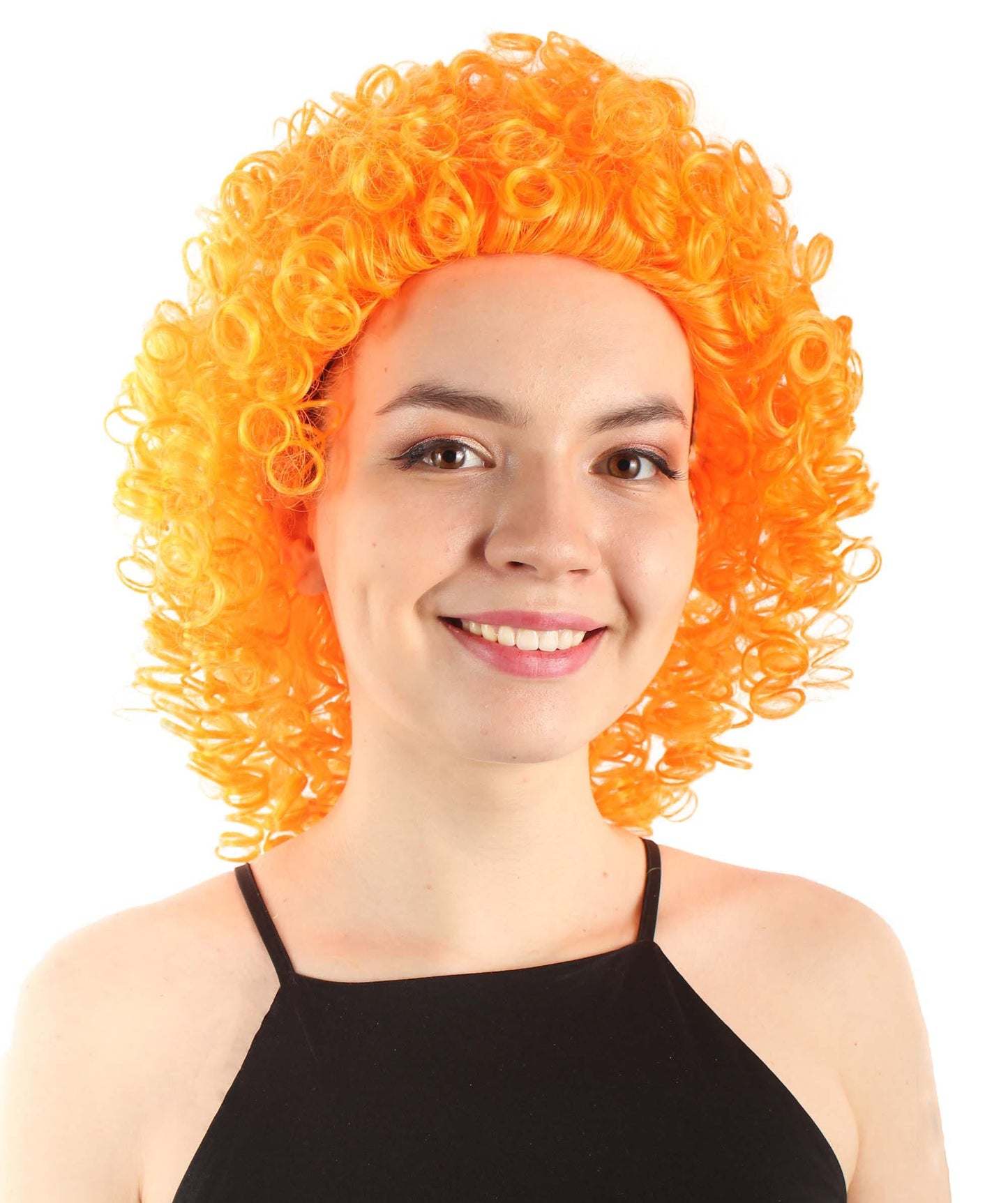 Orange Women's Royalty Queen Curly Wig