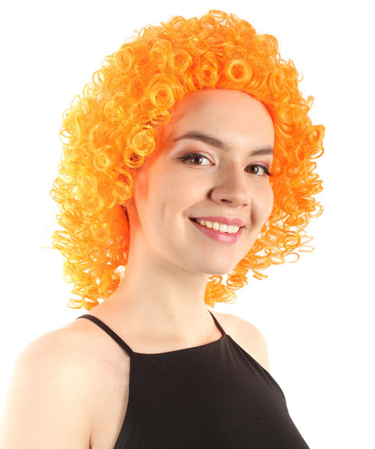 Orange Women's Royalty Queen Curly Wig