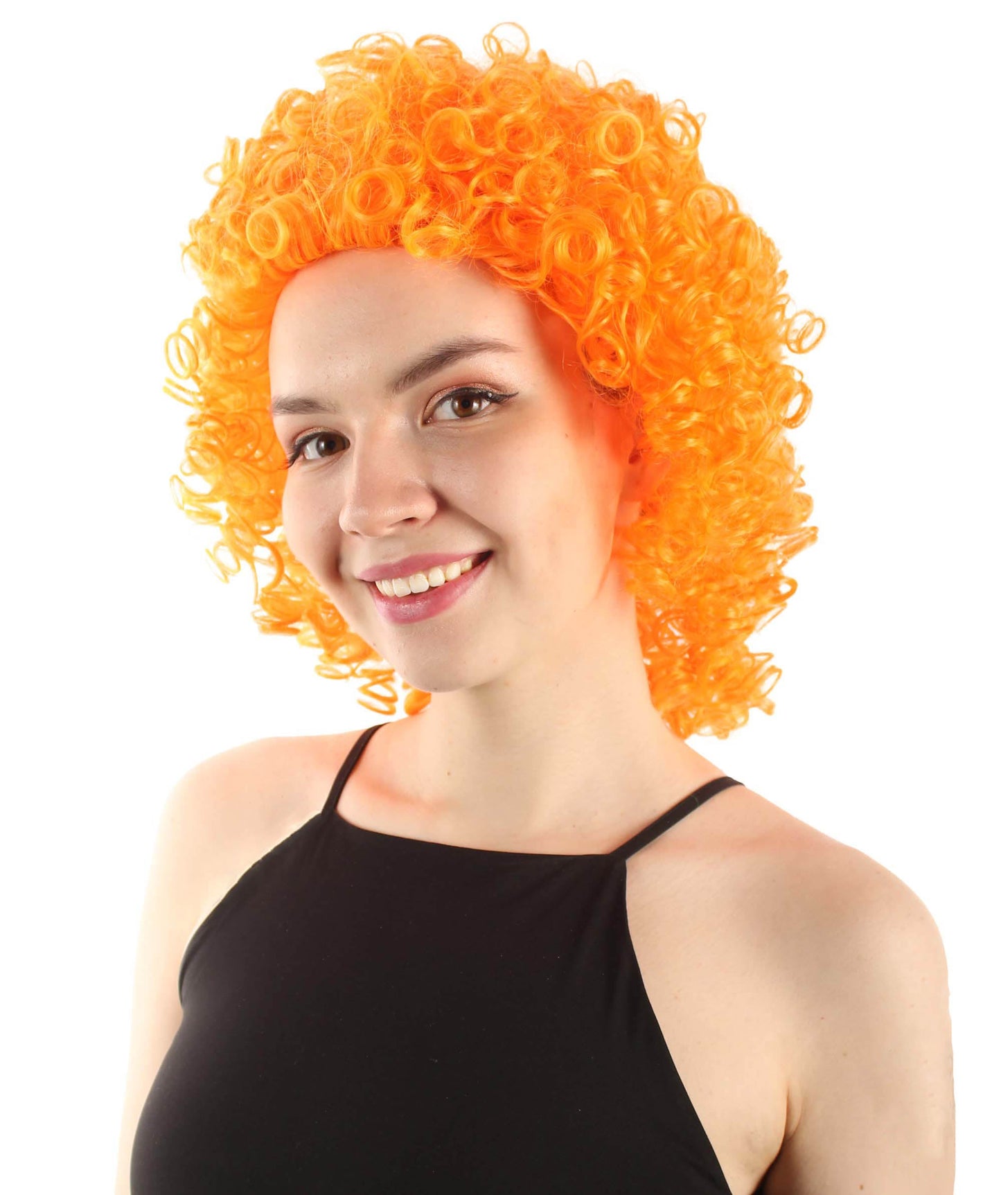 Orange Women's Royalty Queen Curly Wig