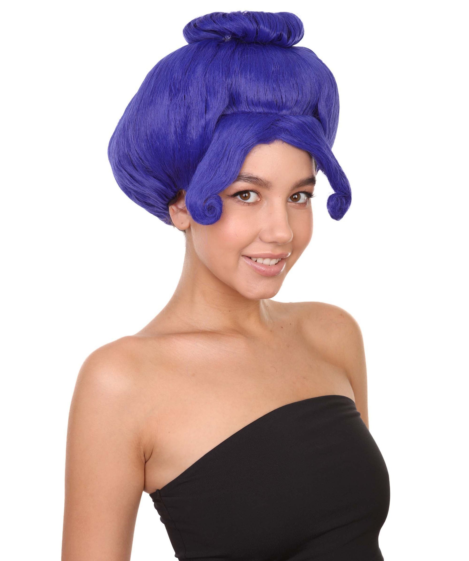 Blue Troll Grandma Wig