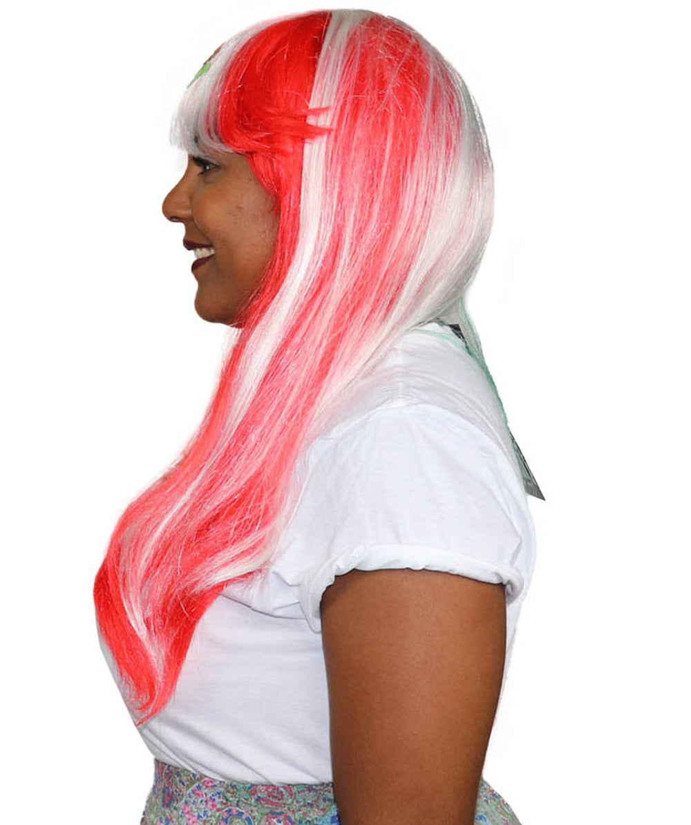 Mexico Flag Party Long Bob Wig