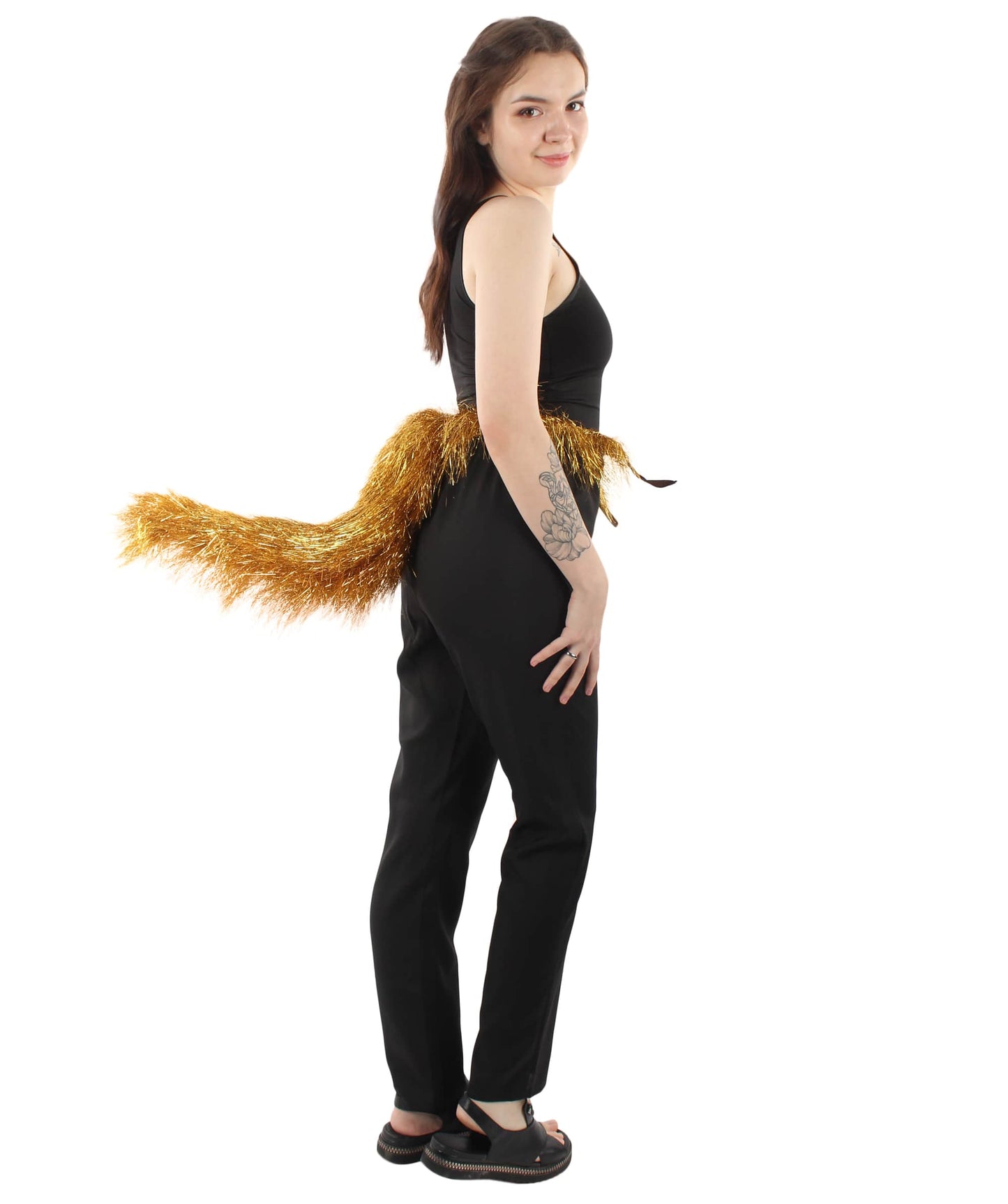 Gold Fluffy Bushy Animal Tail