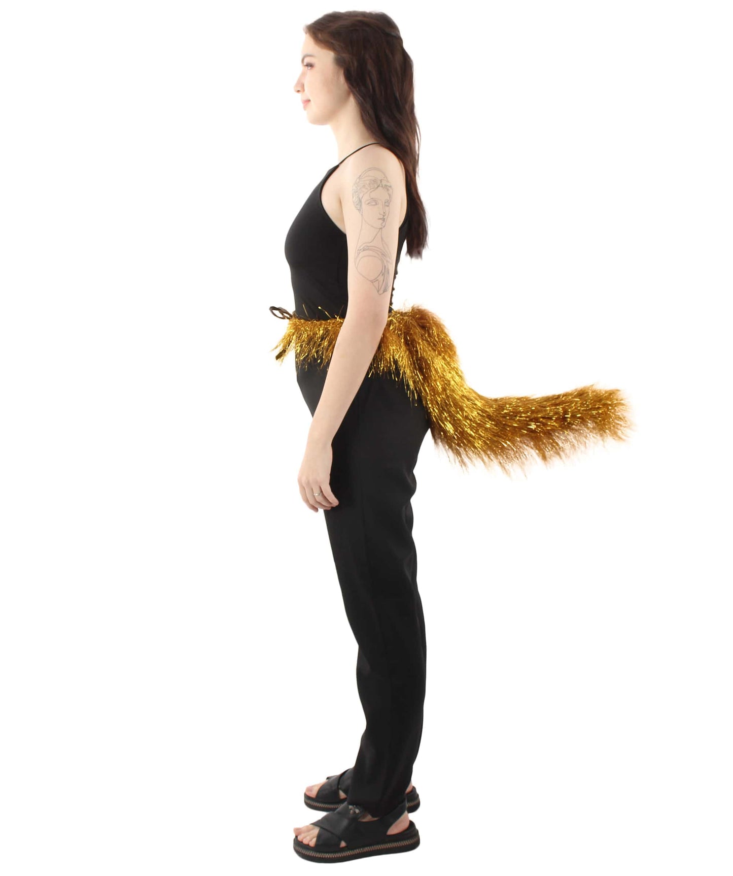 Gold Fluffy Bushy Animal Tail