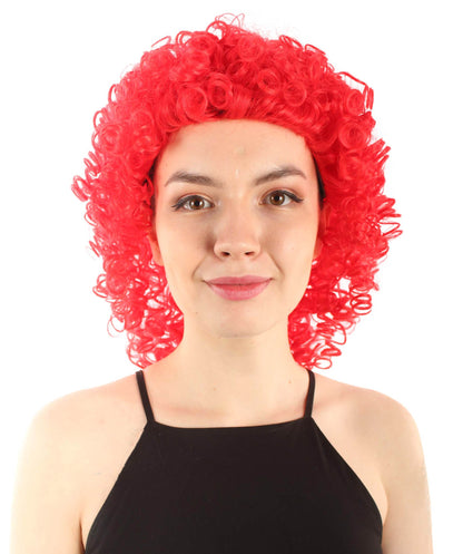 Red Women's Royalty Queen Curly Wig