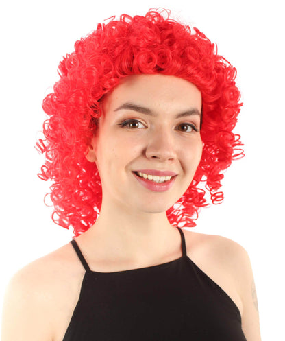 Red Women's Royalty Queen Curly Wig