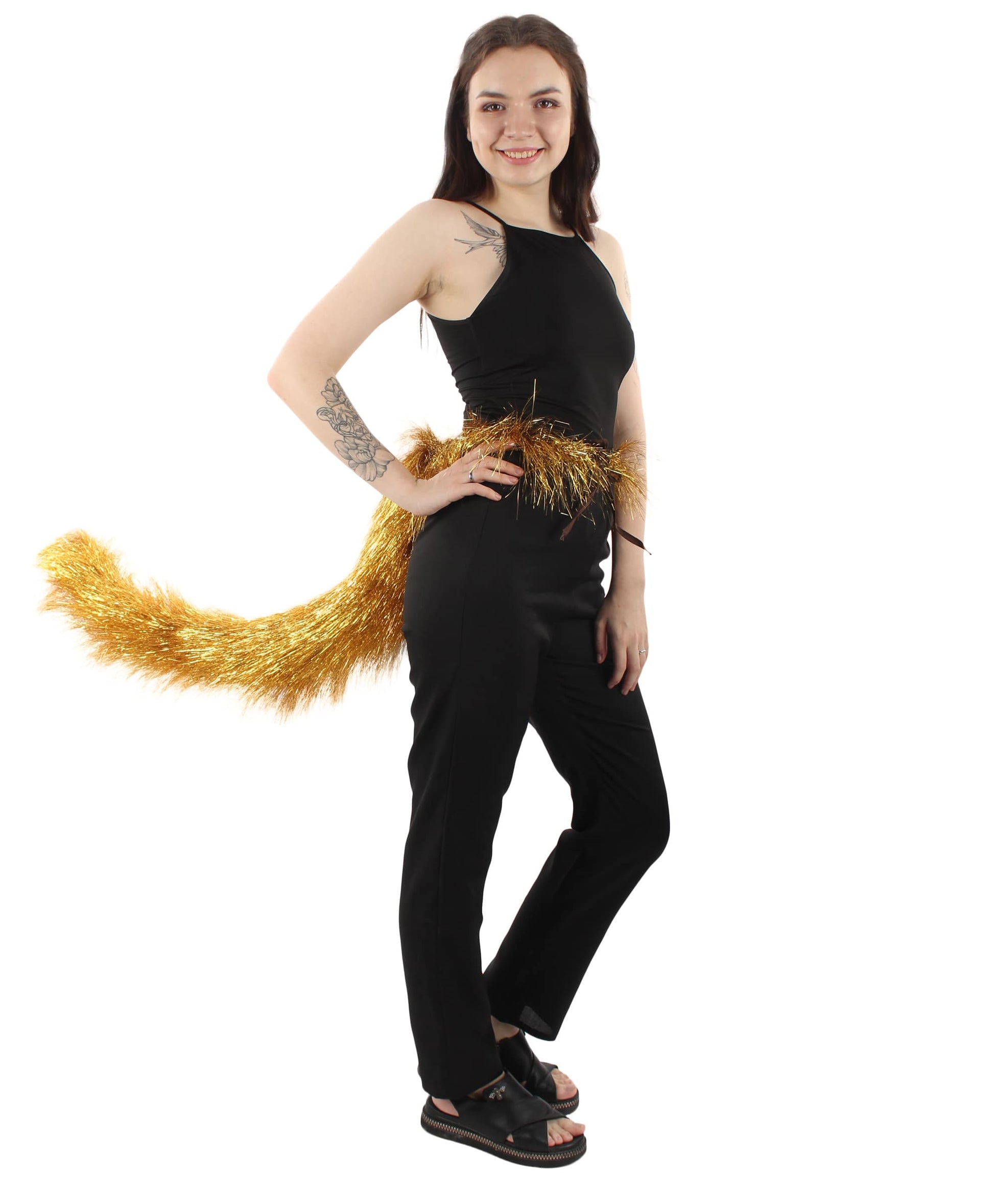 Gold Fluffy Bushy Animal Tail