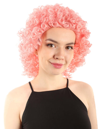 Pink Women's Royalty Queen Curly Wig