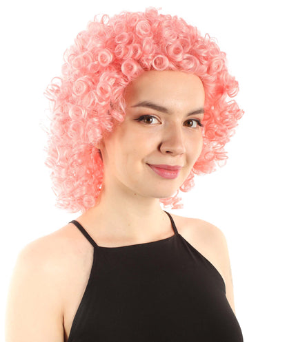 Pink Women's Royalty Queen Curly Wig