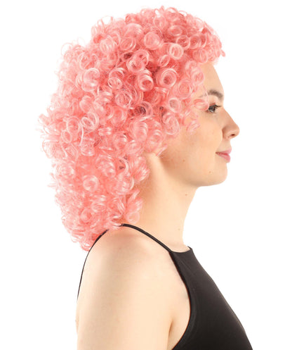 Pink Women's Royalty Queen Curly Wig