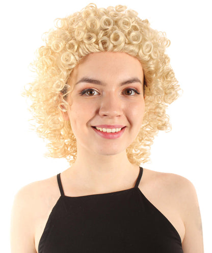 Blonde Women's Royalty Queen Curly Wig