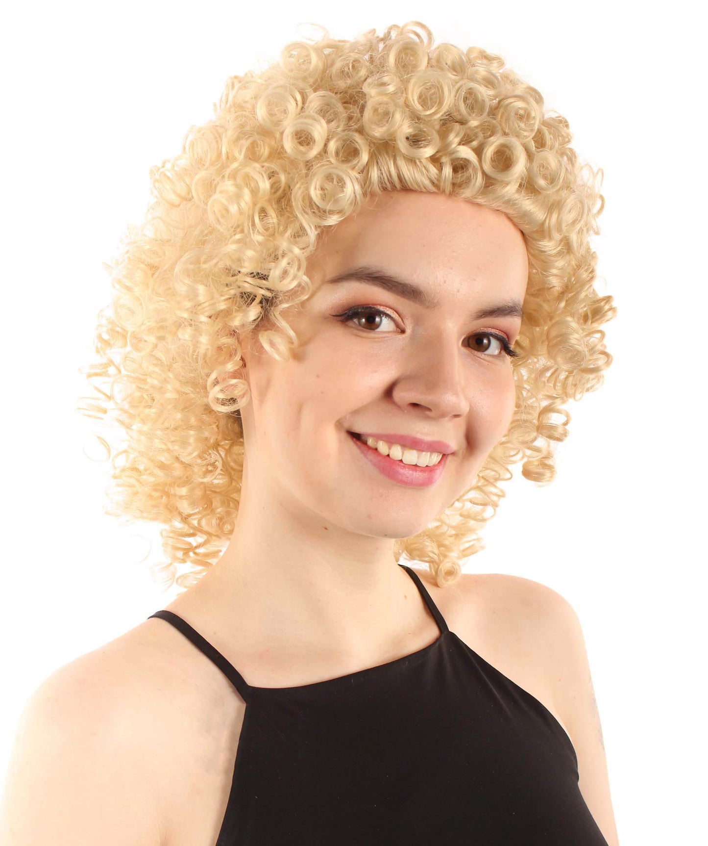 Blonde Women's Royalty Queen Curly Wig