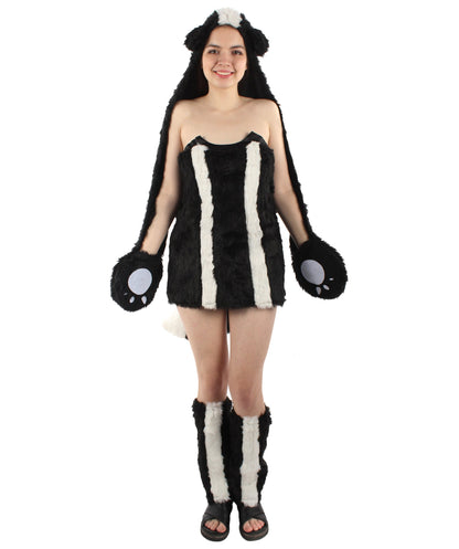 Unisex Black and White Short Bunny Costume Bundle with Hoodie, Best  Halloween Fancy | Flame-retardant Synthetic Fiber