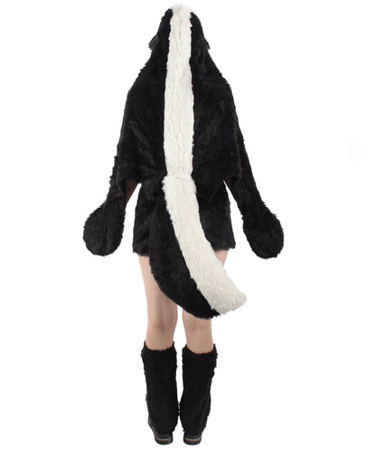 Unisex Black and White Short Bunny Costume Bundle with Hoodie, Best  Halloween Fancy | Flame-retardant Synthetic Fiber