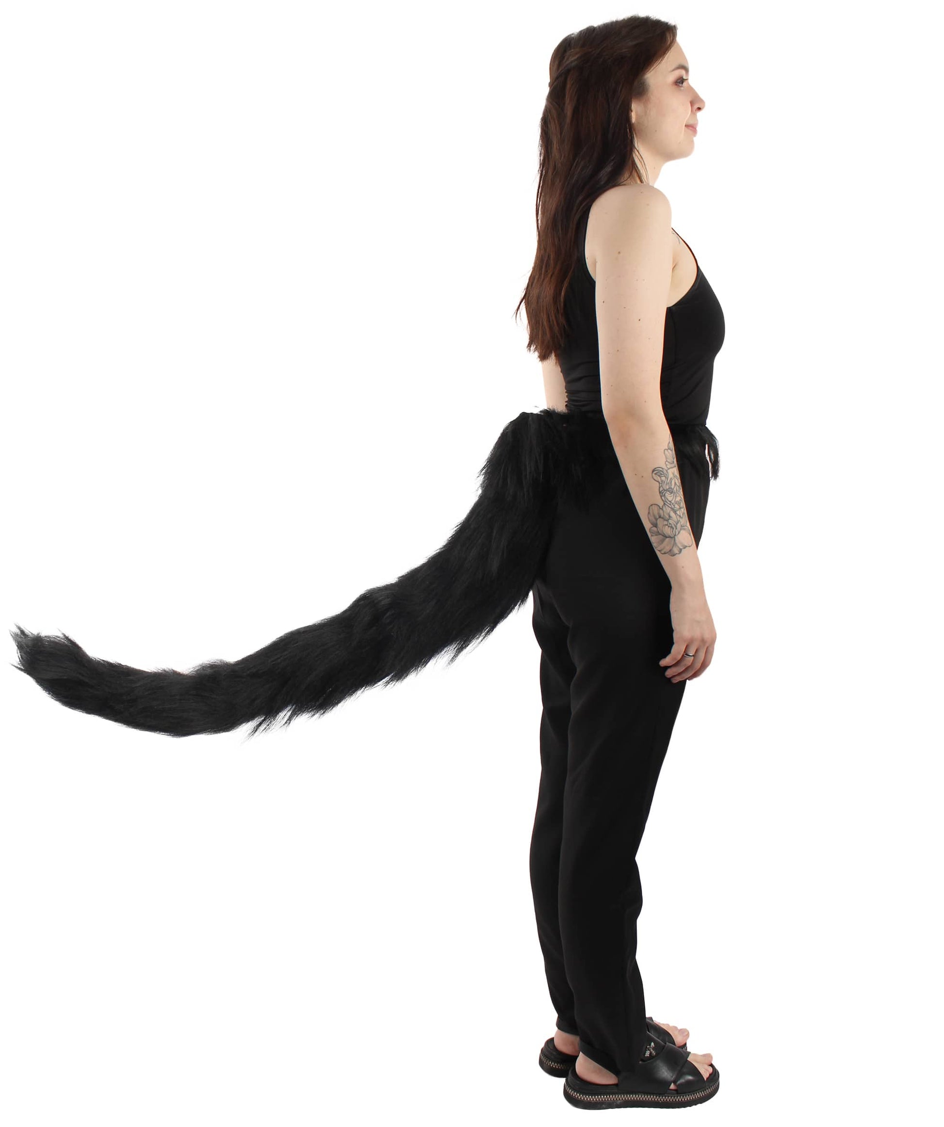 Black Fluffy Bushy Animal Tail