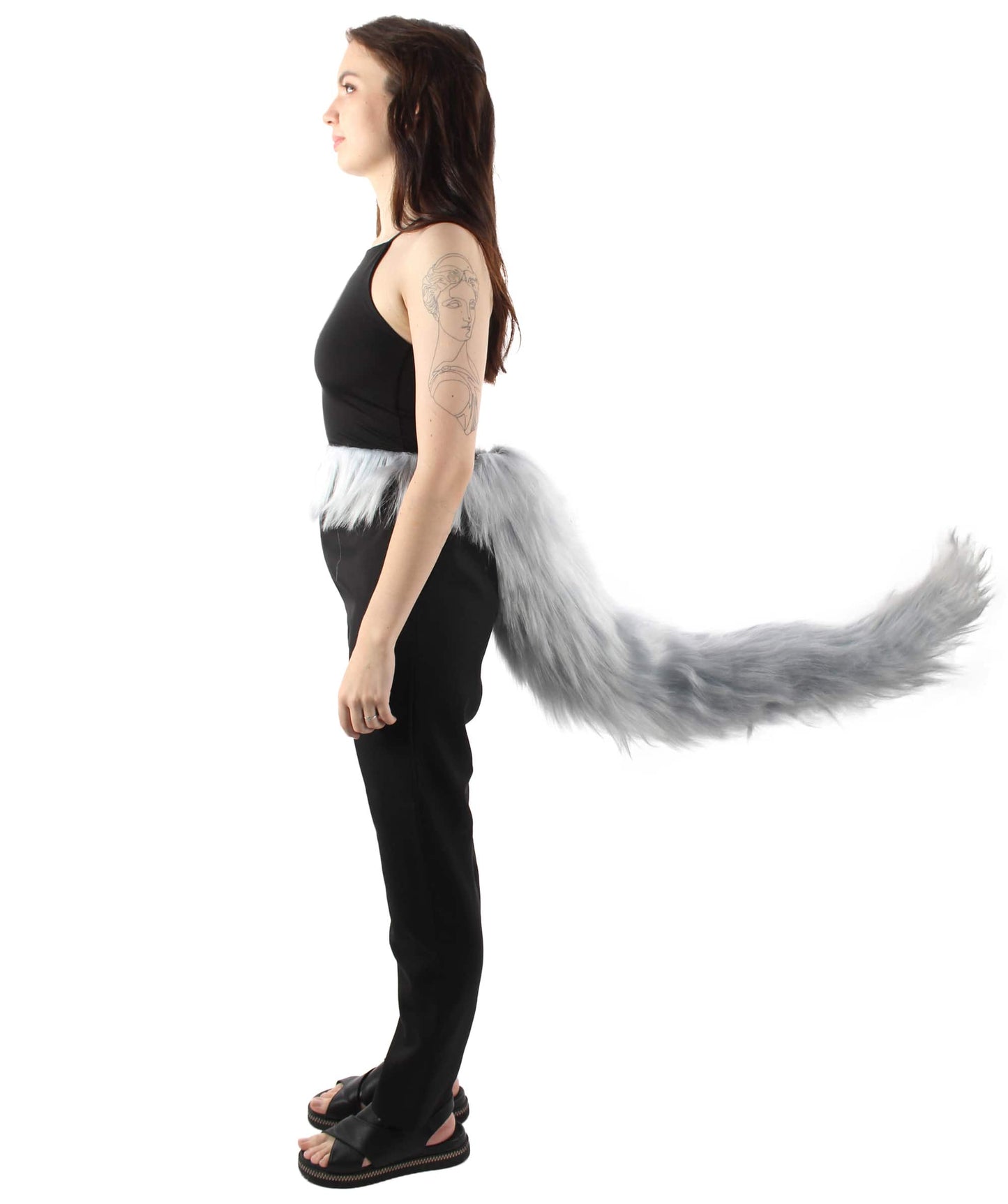 White Fluffy Bushy Animal Tail