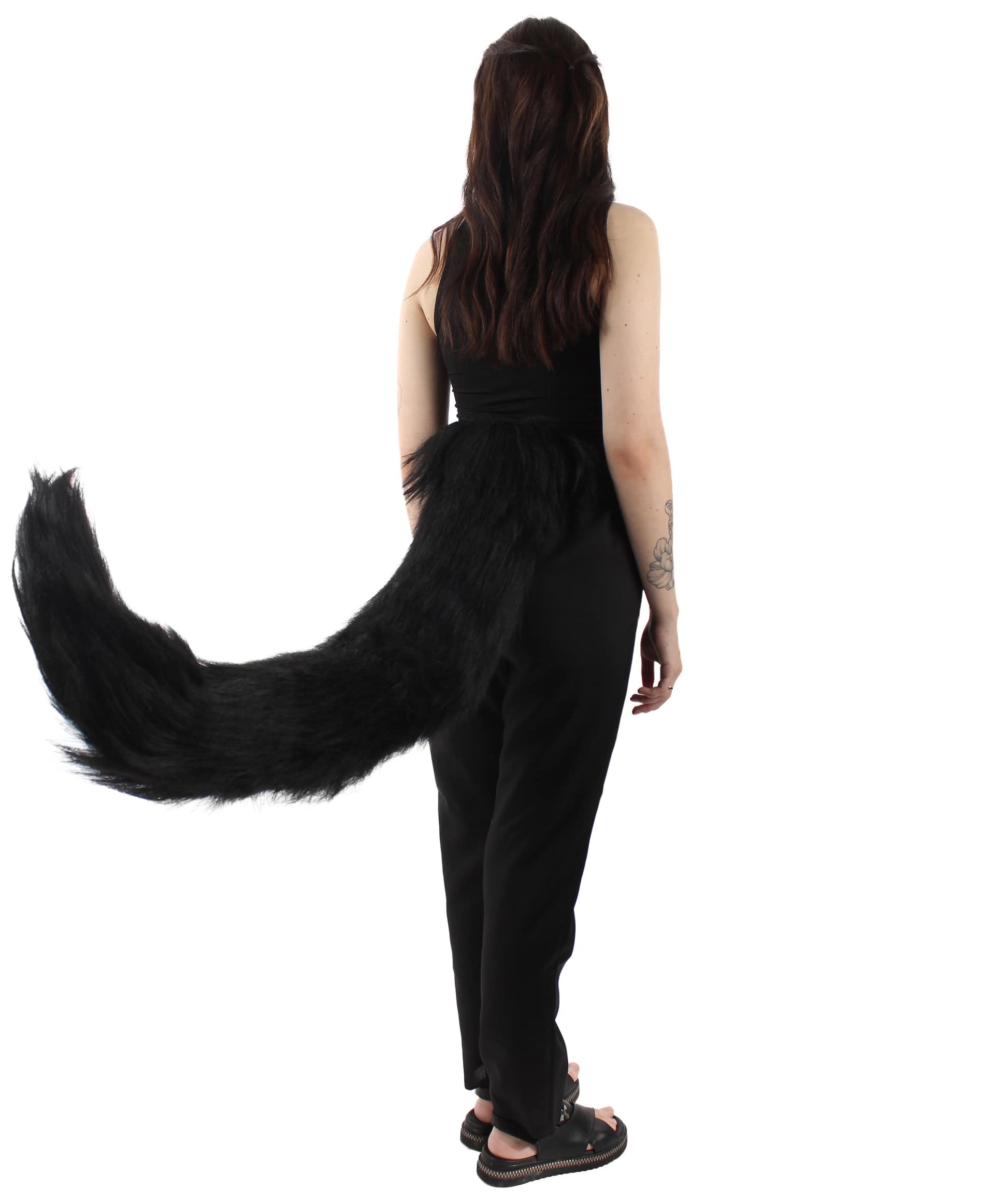 Black Fluffy Bushy Animal Tail