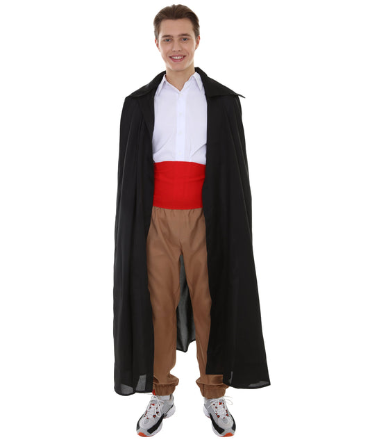 Men's One-Piece Hair Costume | Red, Black & Brown Fancy Costume