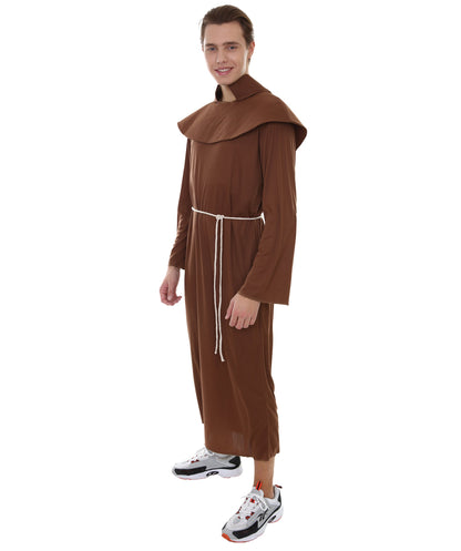 Men's Monk Religious Costume | Brown Fancy  Costume