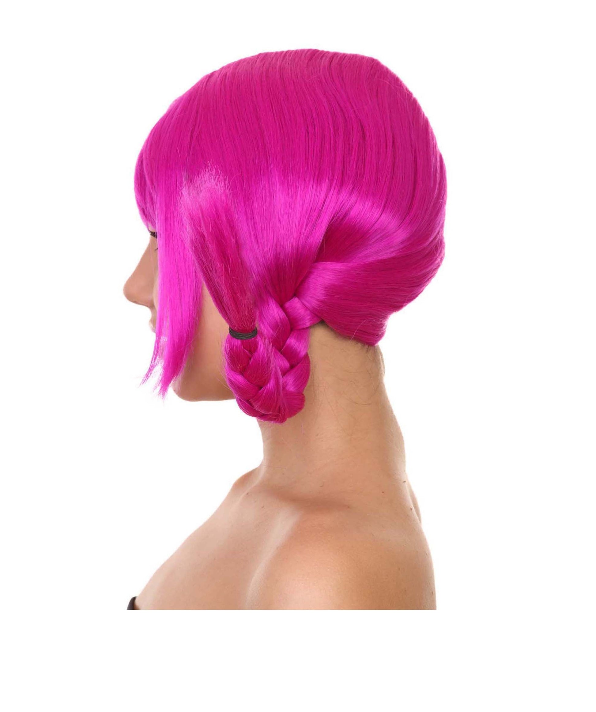 Neon Fuchsia Bavarian Girl Women's Wig