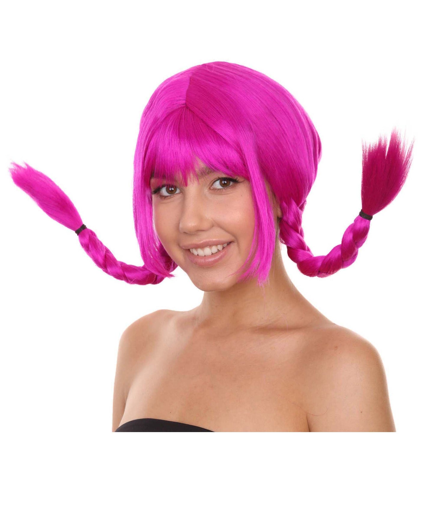 Neon Fuchsia Bavarian Girl Women's Wig