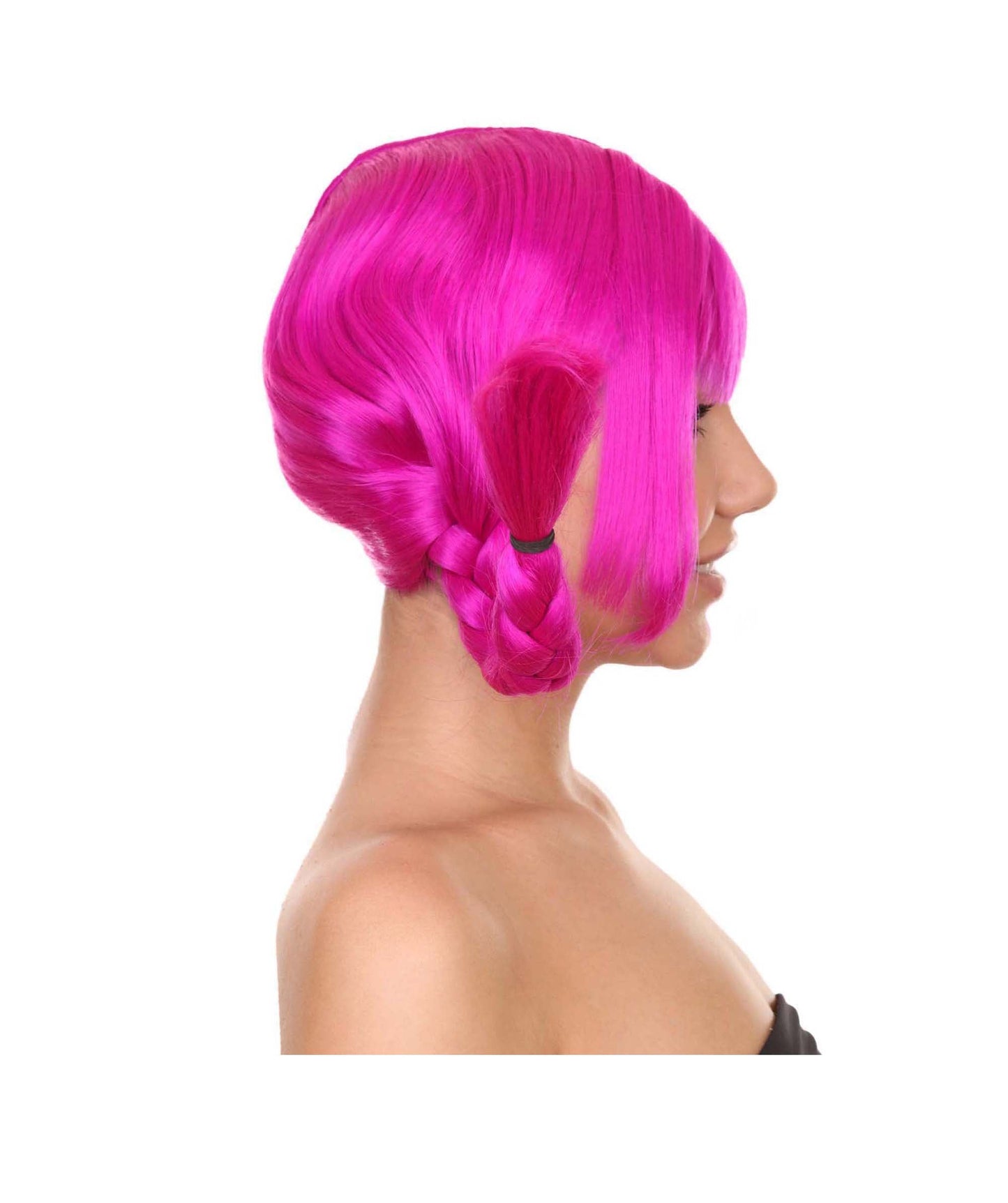 Neon Fuchsia Bavarian Girl Women's Wig