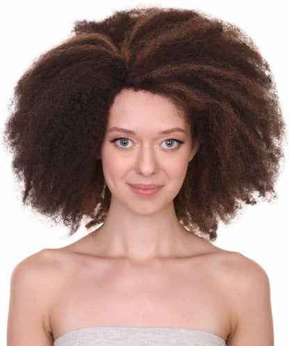 Short Afro Kinky Curly Unisex Wig | Party Ready Halloween Wig | Premium Breathable Capless Cap